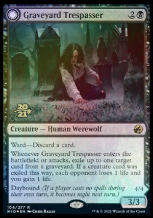 Graveyard Trespasser // Graveyard Glutton [Innistrad: Midnight Hunt Prerelease Promos] | Game Grid - Logan