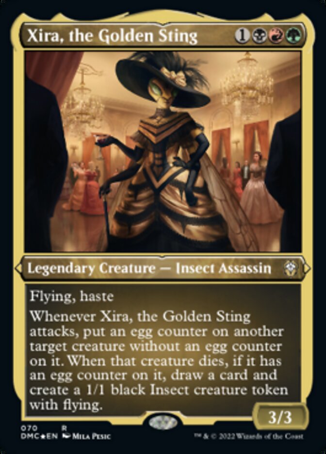 Xira, the Golden Sting (Foil Etched) [Dominaria United Commander] | Game Grid - Logan