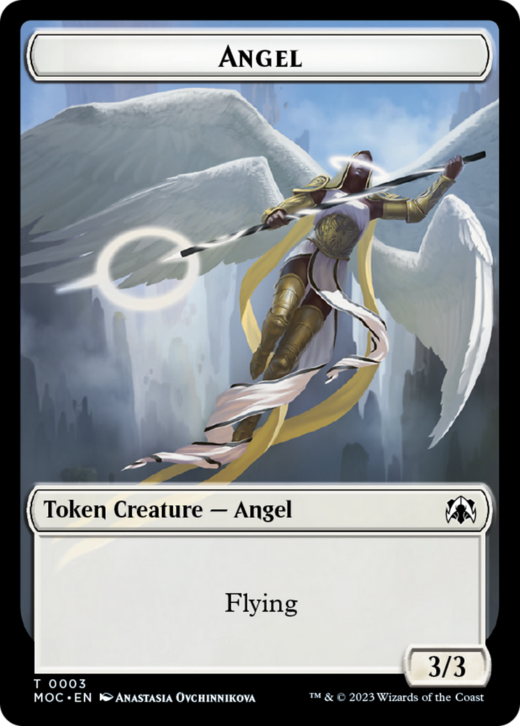 Angel (3) // Demon Double-Sided Token [March of the Machine Commander Tokens] | Game Grid - Logan