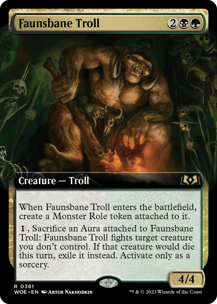 Faunsbane Troll (Extended Art) [Wilds of Eldraine] | Game Grid - Logan