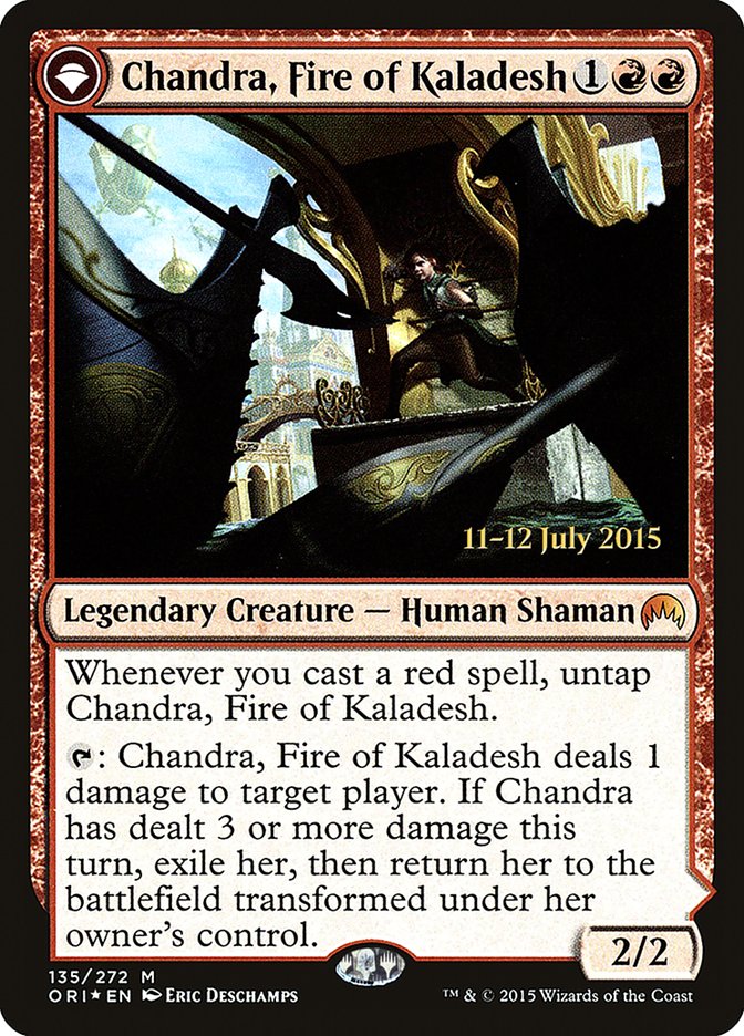 Chandra, Fire of Kaladesh // Chandra, Roaring Flame [Magic Origins Prerelease Promos] | Game Grid - Logan