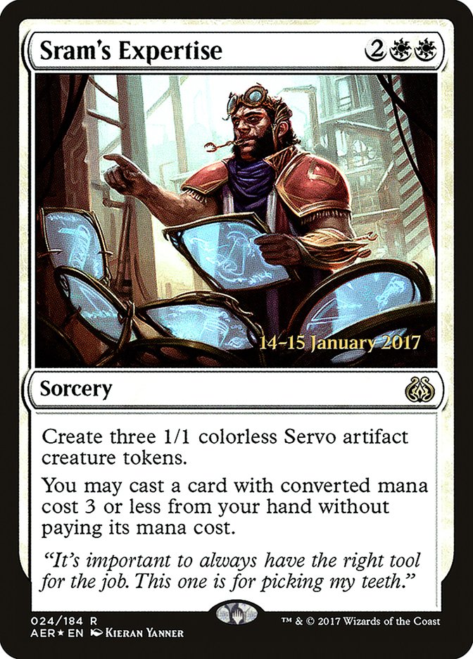 Sram's Expertise [Aether Revolt Prerelease Promos] | Game Grid - Logan