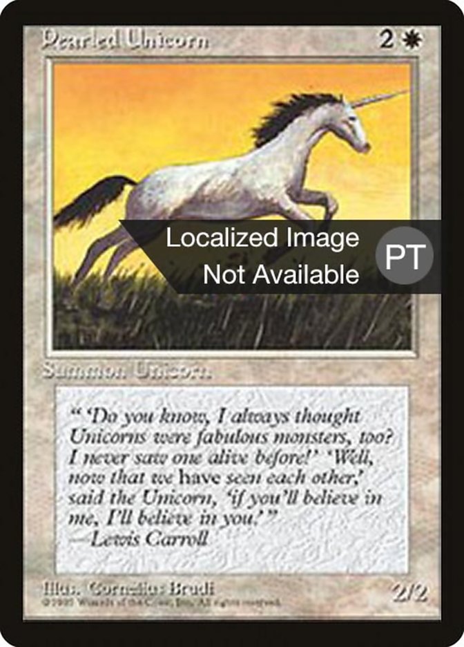 Pearled Unicorn [Fourth Edition (Foreign Black Border)] | Game Grid - Logan