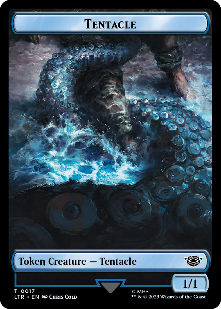 Tentacle // Food (0022) Double-Sided Token (Surge Foil) [The Lord of the Rings: Tales of Middle-Earth Tokens] | Game Grid - Logan