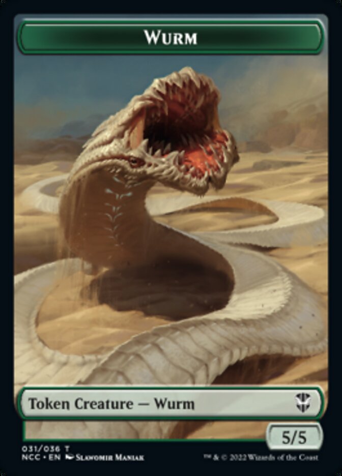 Elf Warrior // Wurm Double-Sided Token [Streets of New Capenna Commander Tokens] | Game Grid - Logan