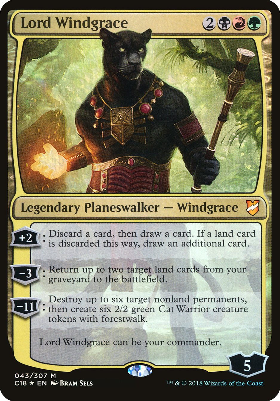 Lord Windgrace (Oversized) [Commander 2018 Oversized] | Game Grid - Logan