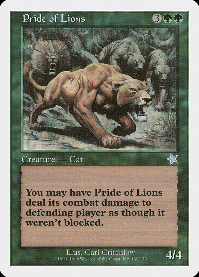 Pride of Lions [Starter 1999] | Game Grid - Logan