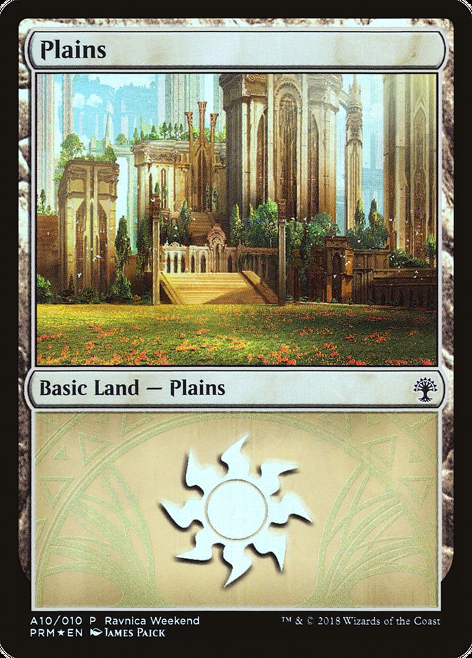 Plains (A10) [Ravnica Allegiance Ravnica Weekend] | Game Grid - Logan