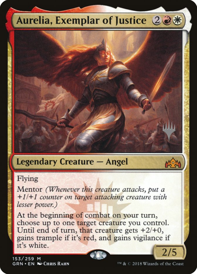 Aurelia, Exemplar of Justice (Promo Pack) [Guilds of Ravnica Promos] | Game Grid - Logan