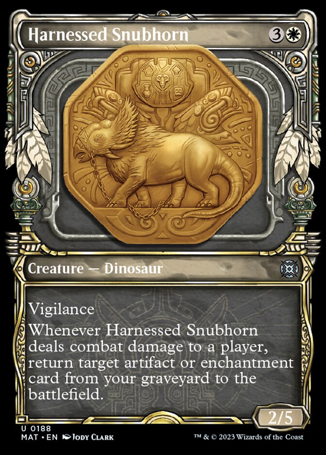 Harnessed Snubhorn (Showcase Halo Foil) [March of the Machine: The Aftermath] | Game Grid - Logan