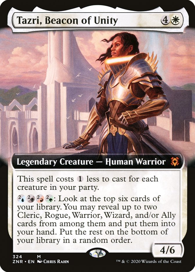 Tazri, Beacon of Unity (Extended Art) [Zendikar Rising] | Game Grid - Logan