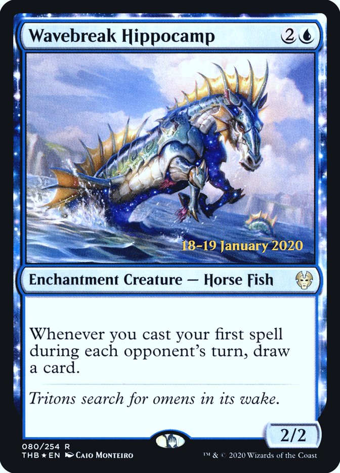 Wavebreak Hippocamp [Theros Beyond Death Prerelease Promos] | Game Grid - Logan