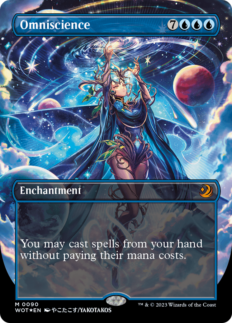 Omniscience (Anime Borderless) (Confetti Foil) [Wilds of Eldraine: Enchanting Tales] | Game Grid - Logan