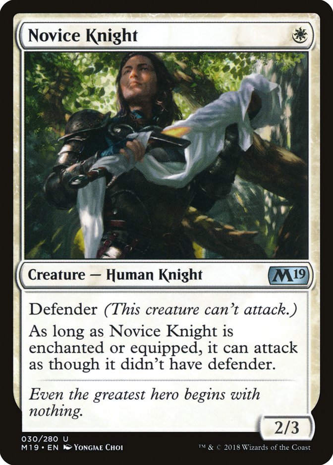 Novice Knight [Core Set 2019] | Game Grid - Logan