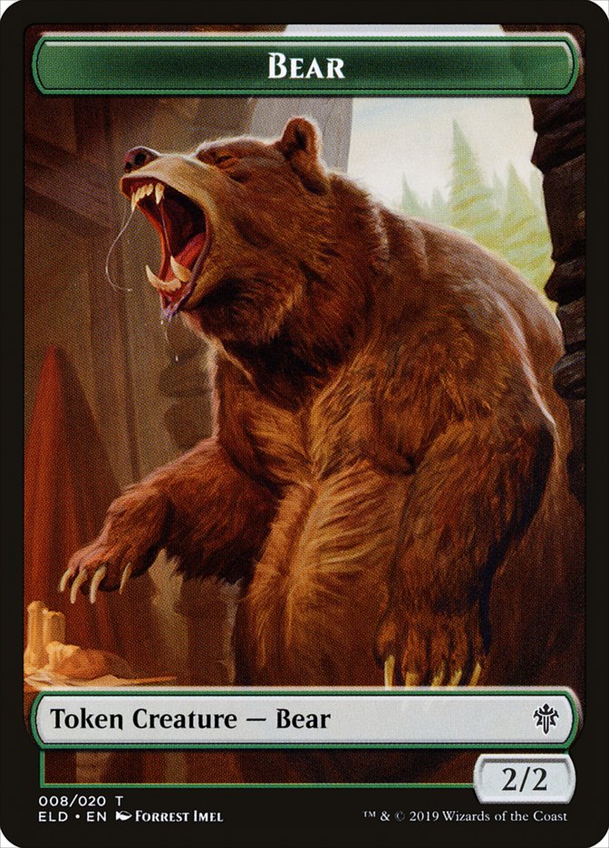 Bear Token [Throne of Eldraine Tokens] | Game Grid - Logan