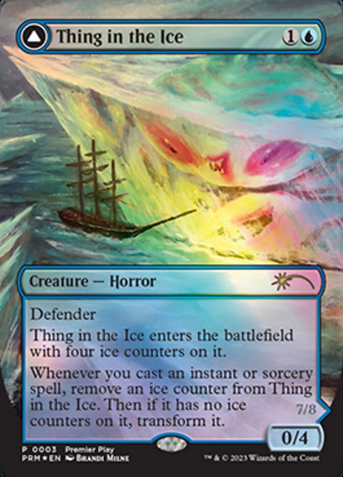 Thing in the Ice // Awoken Horror (Borderless Alternate Art) [Regional Championship Qualifiers 2023] | Game Grid - Logan