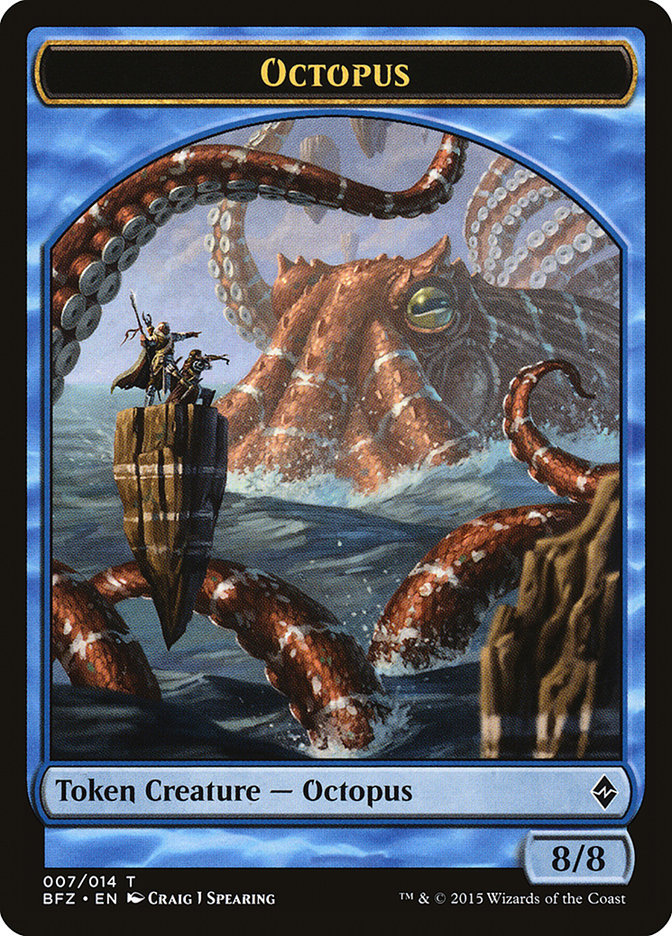 Octopus Token [Battle for Zendikar Tokens] | Game Grid - Logan