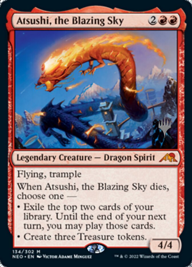 Atsushi, the Blazing Sky (Promo Pack) [Kamigawa: Neon Dynasty Promos] | Game Grid - Logan