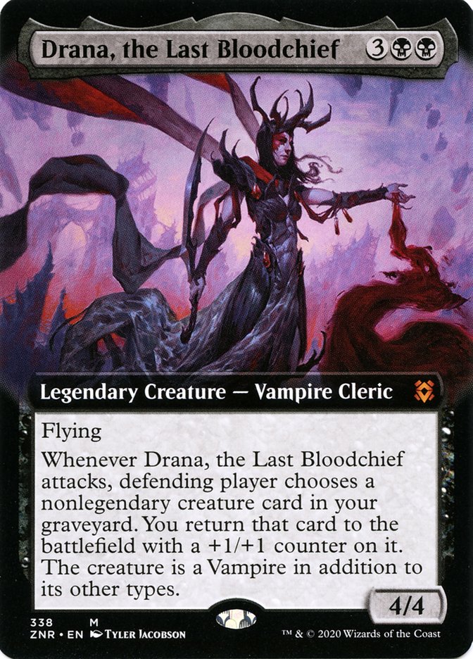 Drana, the Last Bloodchief (Extended Art) [Zendikar Rising] | Game Grid - Logan