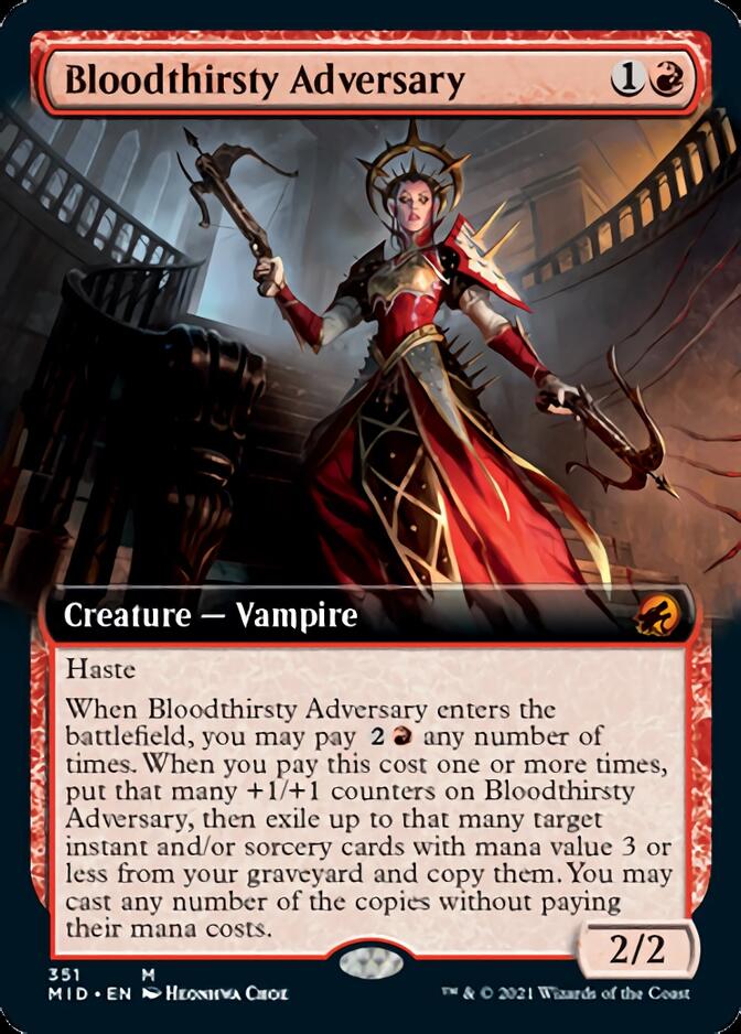 Bloodthirsty Adversary (Extended Art) [Innistrad: Midnight Hunt] | Game Grid - Logan