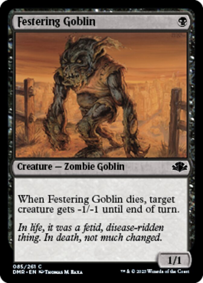 Festering Goblin [Dominaria Remastered] | Game Grid - Logan