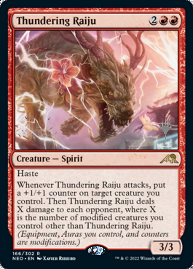 Thundering Raiju (Promo Pack) [Kamigawa: Neon Dynasty Promos] | Game Grid - Logan