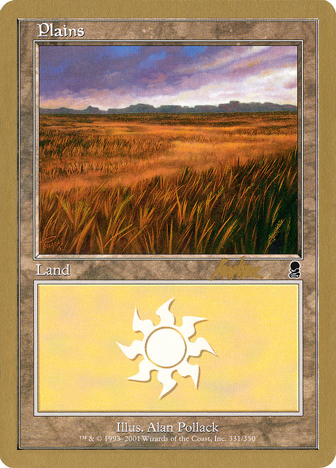 Plains (bk331a) (Brian Kibler) [World Championship Decks 2002] | Game Grid - Logan