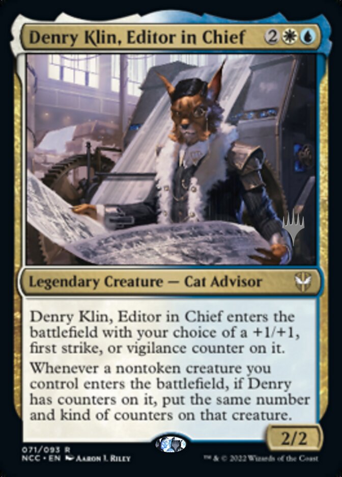 Denry Klin, Editor in Chief (Promo Pack) [Streets of New Capenna Commander Promos] | Game Grid - Logan