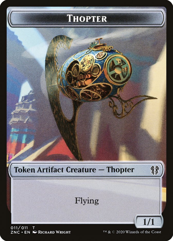 Faerie Rogue // Thopter Double-Sided Token [Zendikar Rising Commander Tokens] | Game Grid - Logan