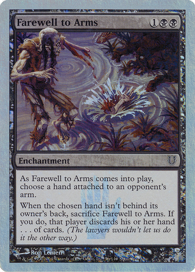 Farewell to Arms (Alternate Foil) [Unhinged] | Game Grid - Logan