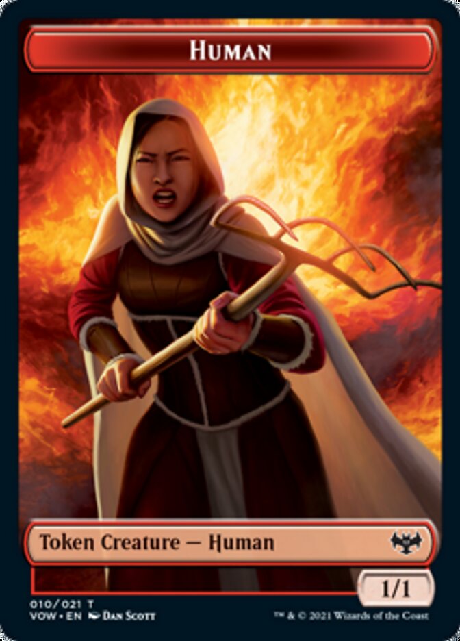 Copy // Human (010) Double-Sided Token [Innistrad: Crimson Vow Tokens] | Game Grid - Logan