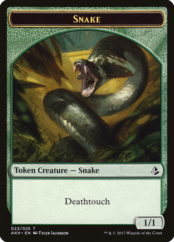 Trueheart Duelist // Snake Double-Sided Token [Amonkhet Tokens] | Game Grid - Logan