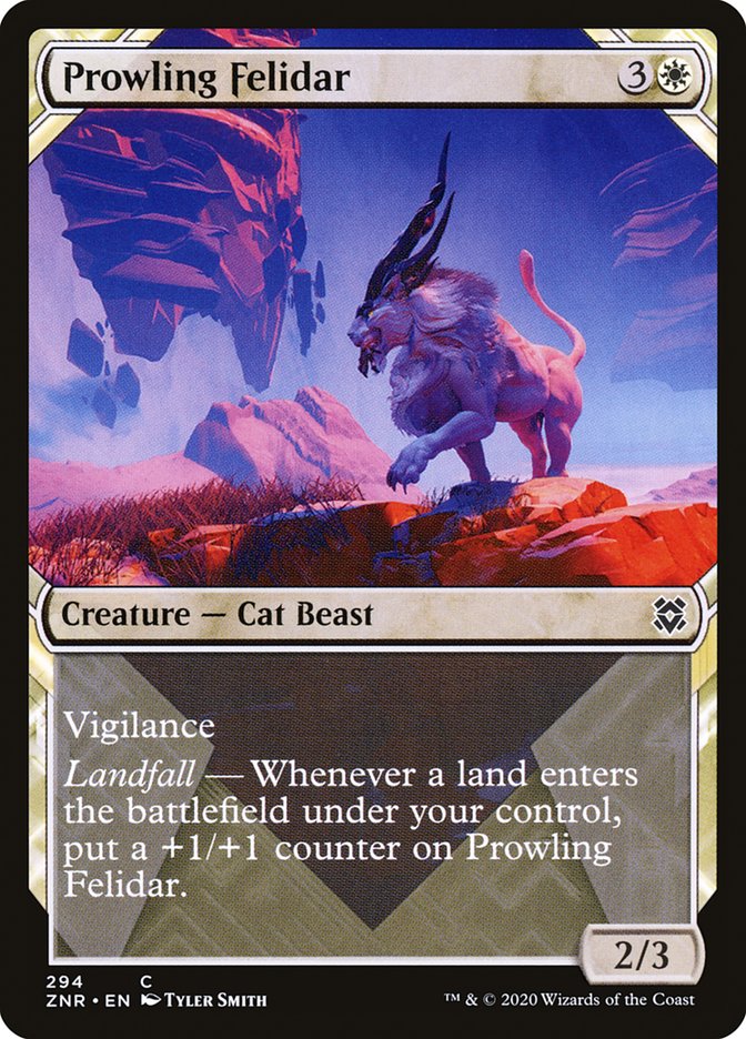 Prowling Felidar (Showcase) [Zendikar Rising] | Game Grid - Logan