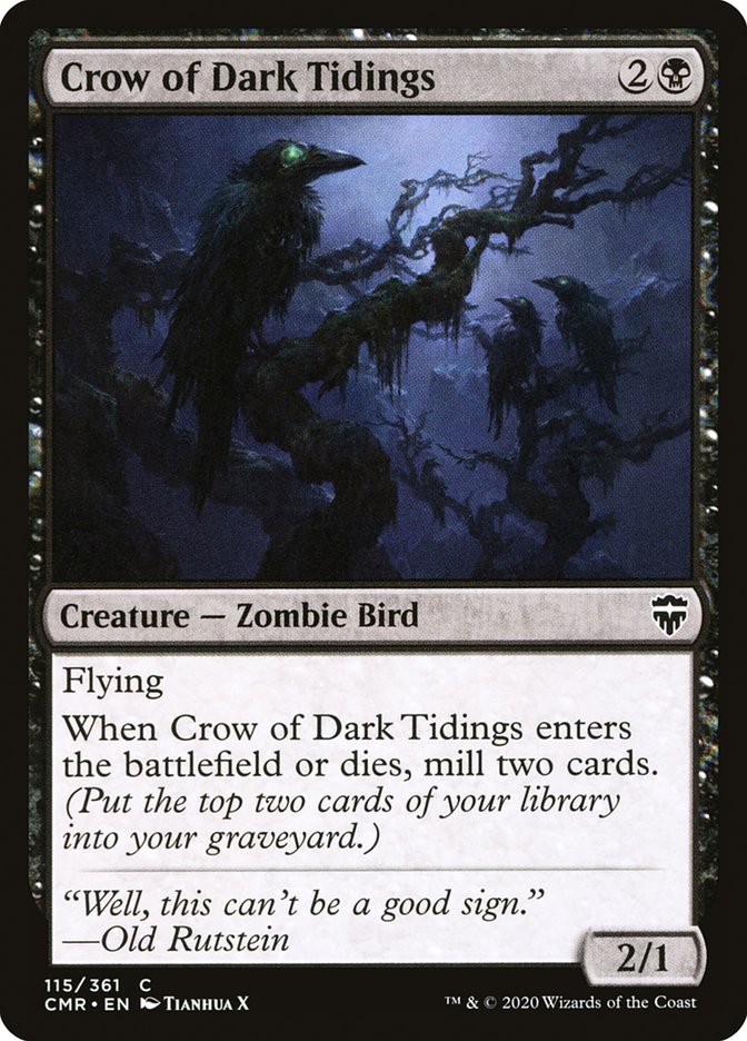 Crow of Dark Tidings [Commander Legends] | Game Grid - Logan