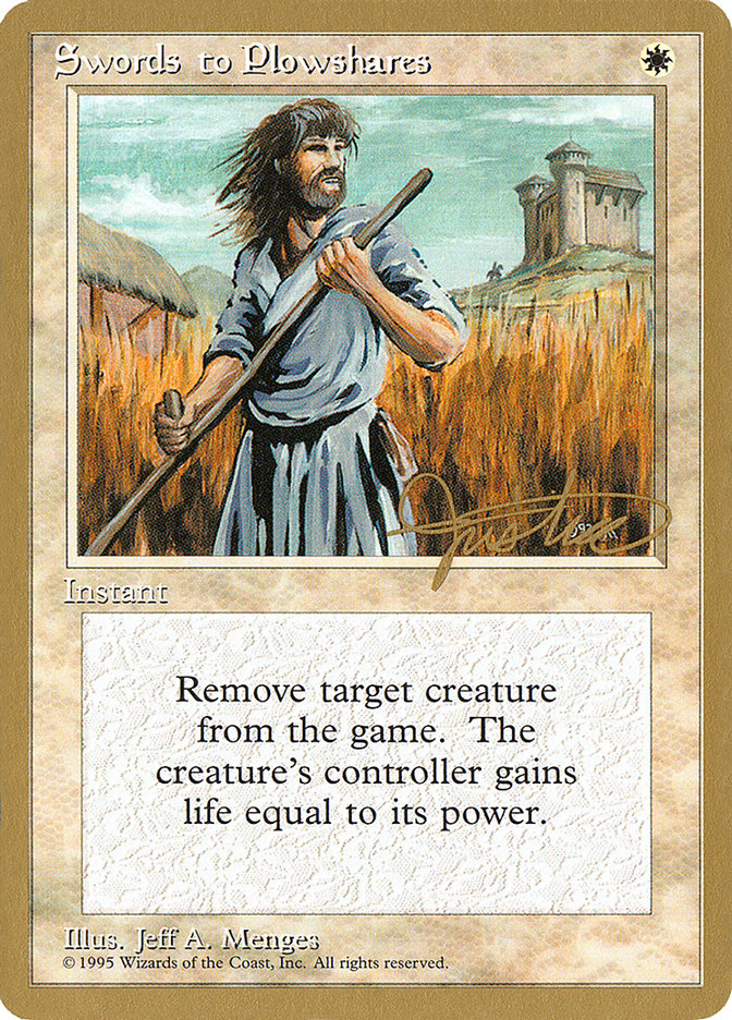 Swords to Plowshares (Mark Justice) [Pro Tour Collector Set] | Game Grid - Logan