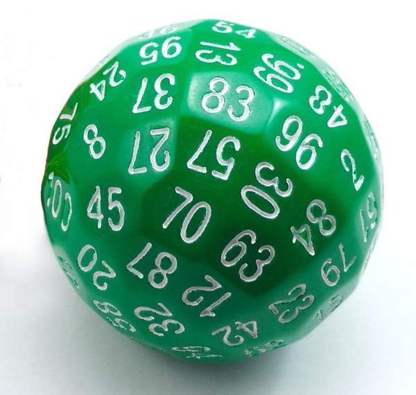 100 Sided Die - Green D100 | Game Grid - Logan