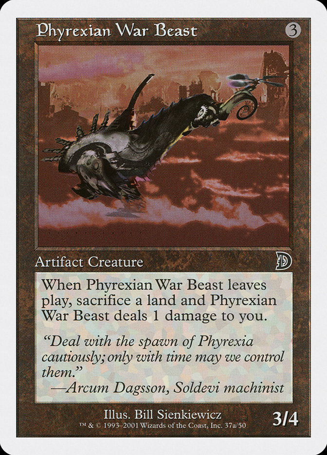 Phyrexian War Beast (Signature on Left) [Deckmasters] | Game Grid - Logan