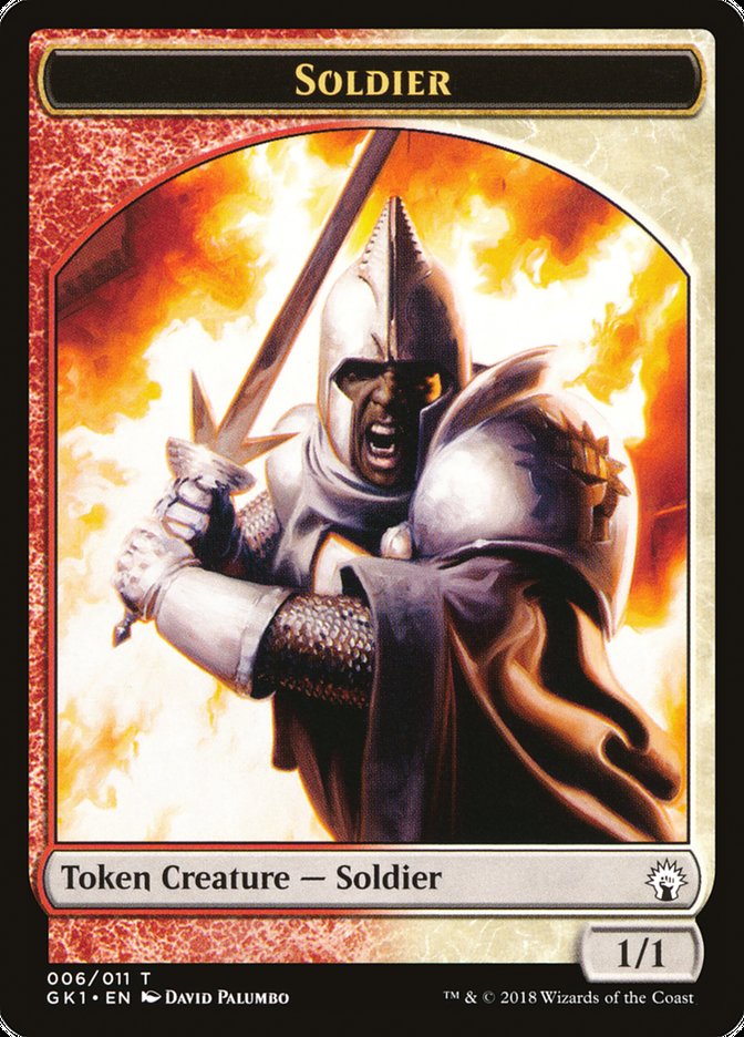 Soldier // Soldier Double-Sided Token [Guilds of Ravnica Guild Kit Tokens] | Game Grid - Logan