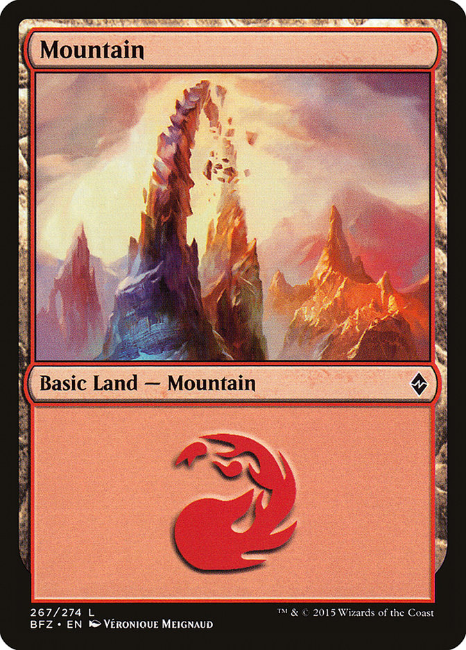 Mountain (267a) [Battle for Zendikar] | Game Grid - Logan