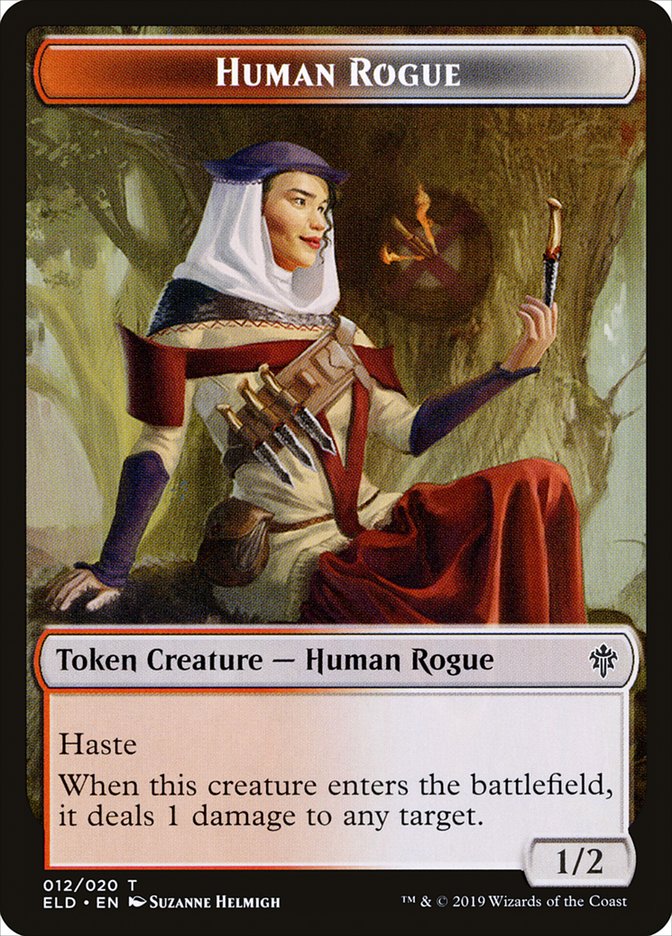 Human Rogue Token [Throne of Eldraine Tokens] | Game Grid - Logan