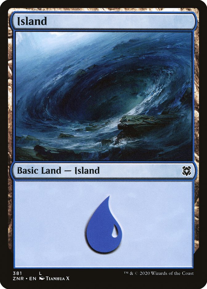 Island (381) [Zendikar Rising] | Game Grid - Logan