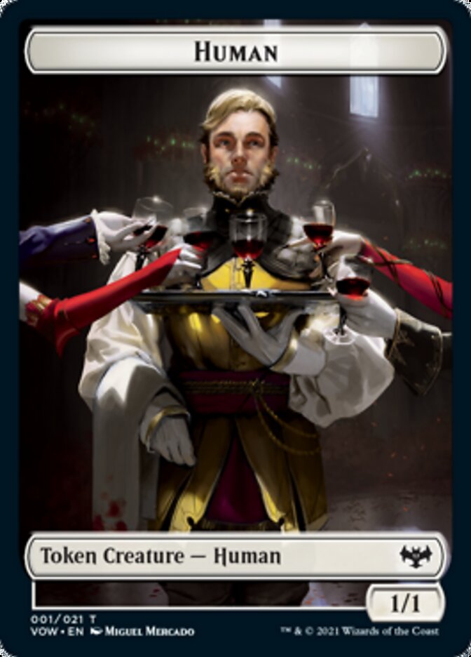 Human (001) // Human Soldier Double-Sided Token [Innistrad: Crimson Vow Tokens] | Game Grid - Logan