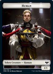 Human (001) // Human Soldier Double-Sided Token [Innistrad: Crimson Vow Tokens] | Game Grid - Logan