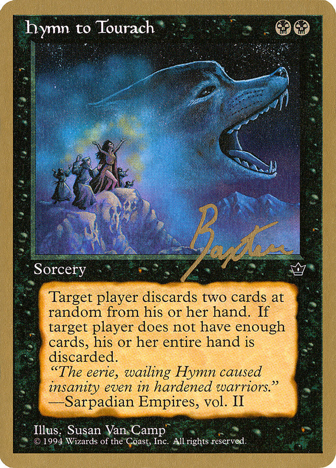 Hymn to Tourach (Wolf) (George Baxter) [Pro Tour Collector Set] | Game Grid - Logan