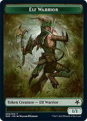 Dragon // Elf Warrior Double-Sided Token [Game Night: Free-for-All Tokens] | Game Grid - Logan