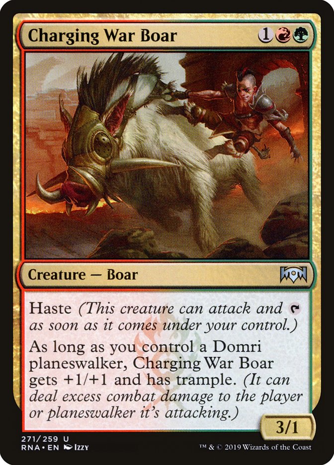 Charging War Boar [Ravnica Allegiance] | Game Grid - Logan