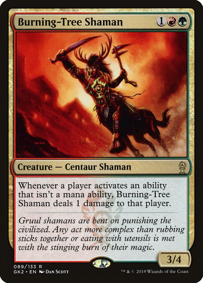 Burning-Tree Shaman [Ravnica Allegiance Guild Kit] | Game Grid - Logan