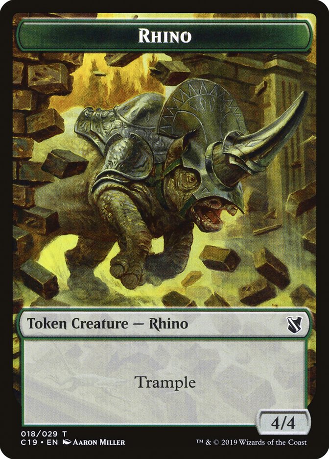 Rhino Token [Commander 2019 Tokens] | Game Grid - Logan