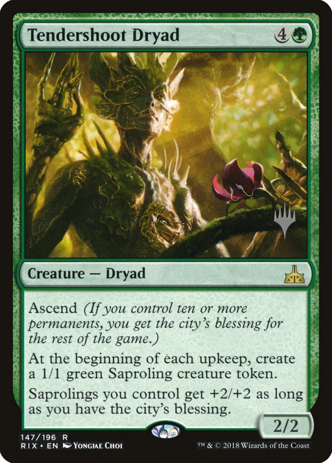 Tendershoot Dryad (Promo Pack) [Rivals of Ixalan Promos] | Game Grid - Logan