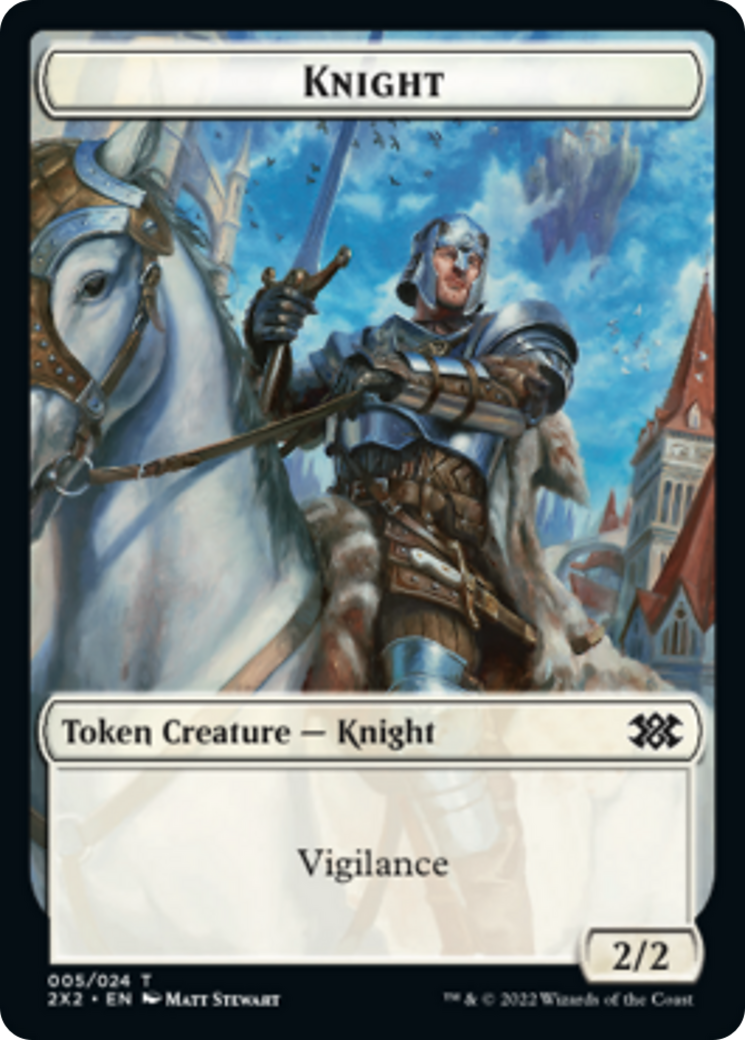 Elemental // Knight Double-Sided Token [Double Masters 2022 Tokens] | Game Grid - Logan